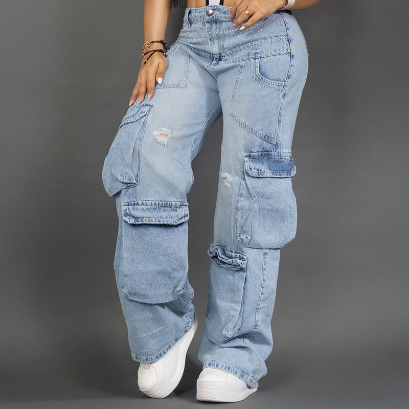 Crystal Cargo Jean — Marca T