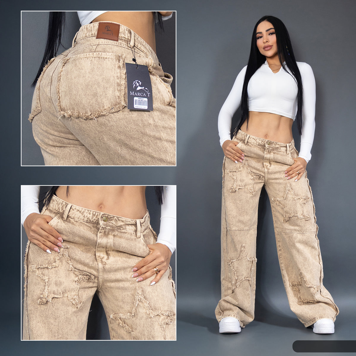 Jean Beige “Raw Confidence” – Marca T